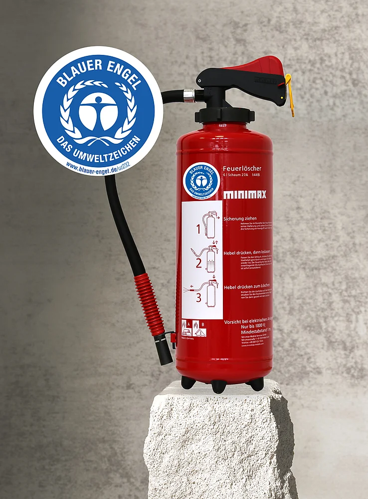 Minimax-Feuerlöscher  WX 6 nG-C mit Umweltzeichen Blauer Engel