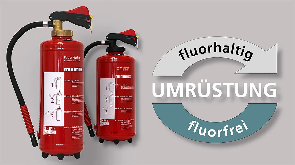 Umrüstung PFAS-haltiger Feuerlöscher zu PFAS-freien Geräten