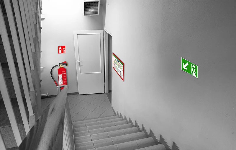 Sicherheitskennzeichnung und Brandschutzkennzeichnung
