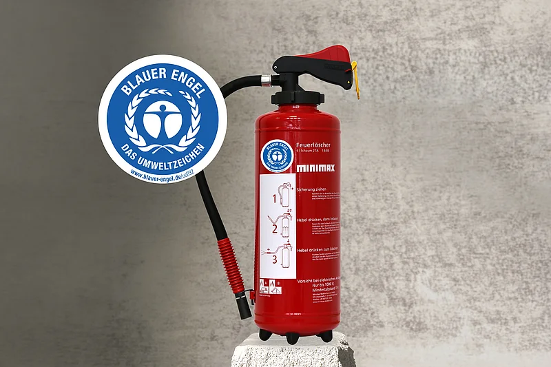 Schaumfeuerlöscher WX 6 nG-C mit Umweltzeichen Blauer Engel