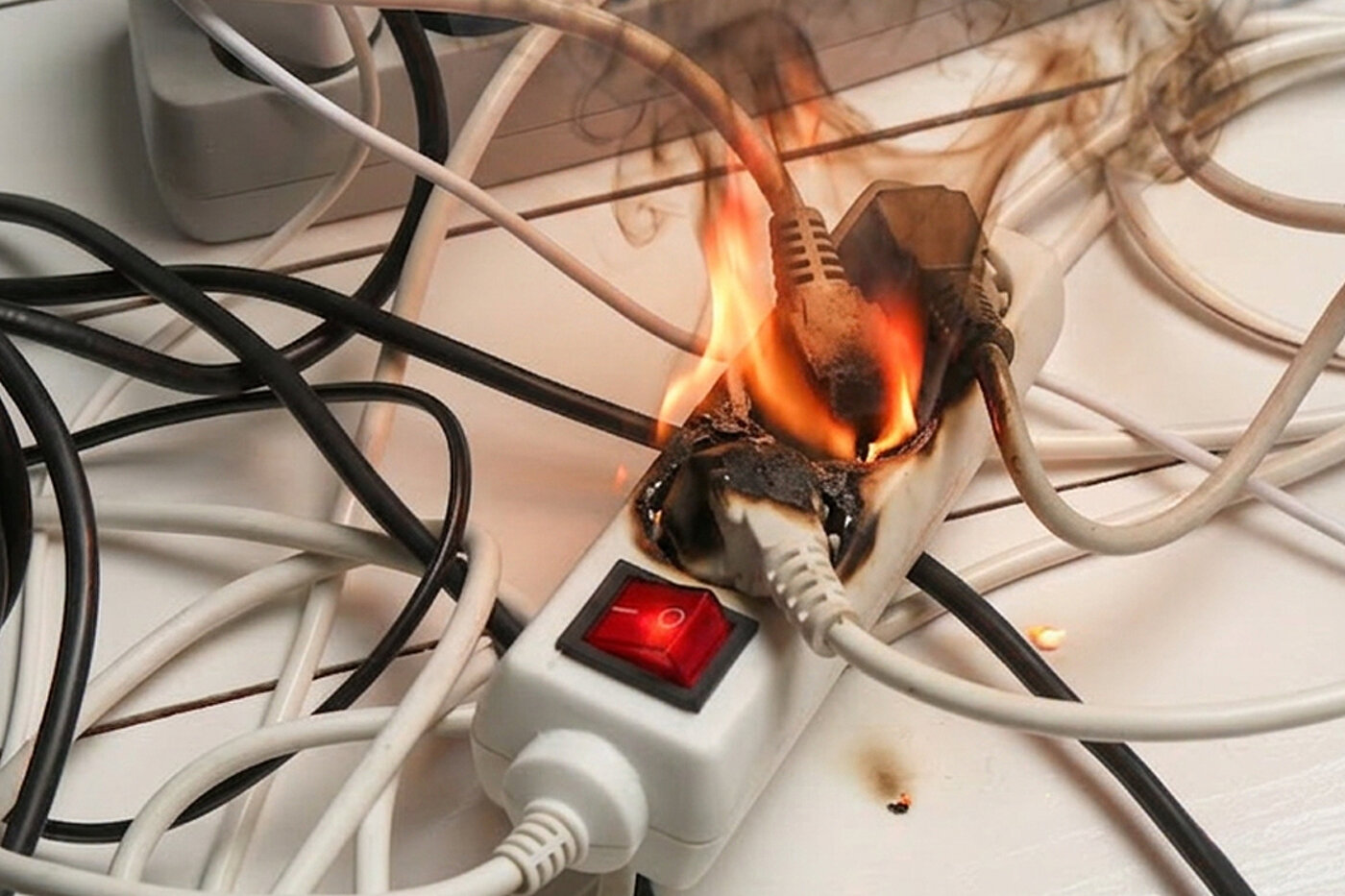Brand an Mehrfachsteckdose