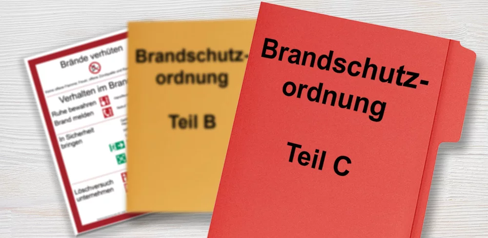 Zur Brandschutzordnung gehören die Teile A, B und C; Teil C richtet sich an Personen, die besondere Aufgaben im Brandschutz übernommen haben.