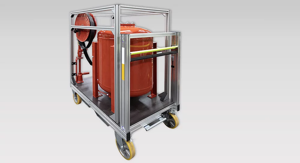 Pulver-Loeschanlage auf Rollcontainer P250 RC (ABC)