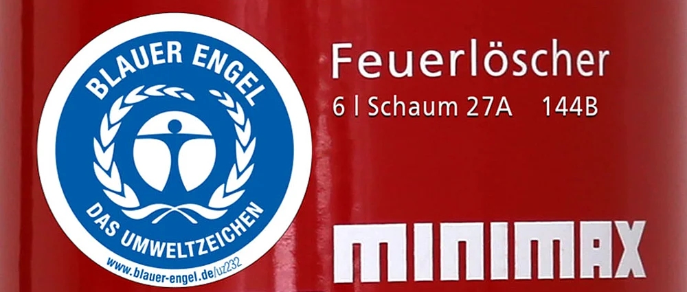 Minimax-Feuerlöscher mit Blauem Engel: PFAS-frei und umweltschonend