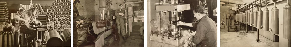 Historische Feuerlöscherproduktion