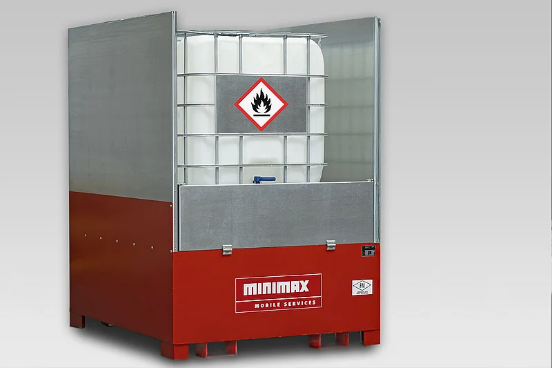 Minimax Brandschutzwanne BWCon 1.400 mit Rundum-Spritzschutz