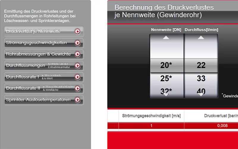 Durchflussmengen-Berechner