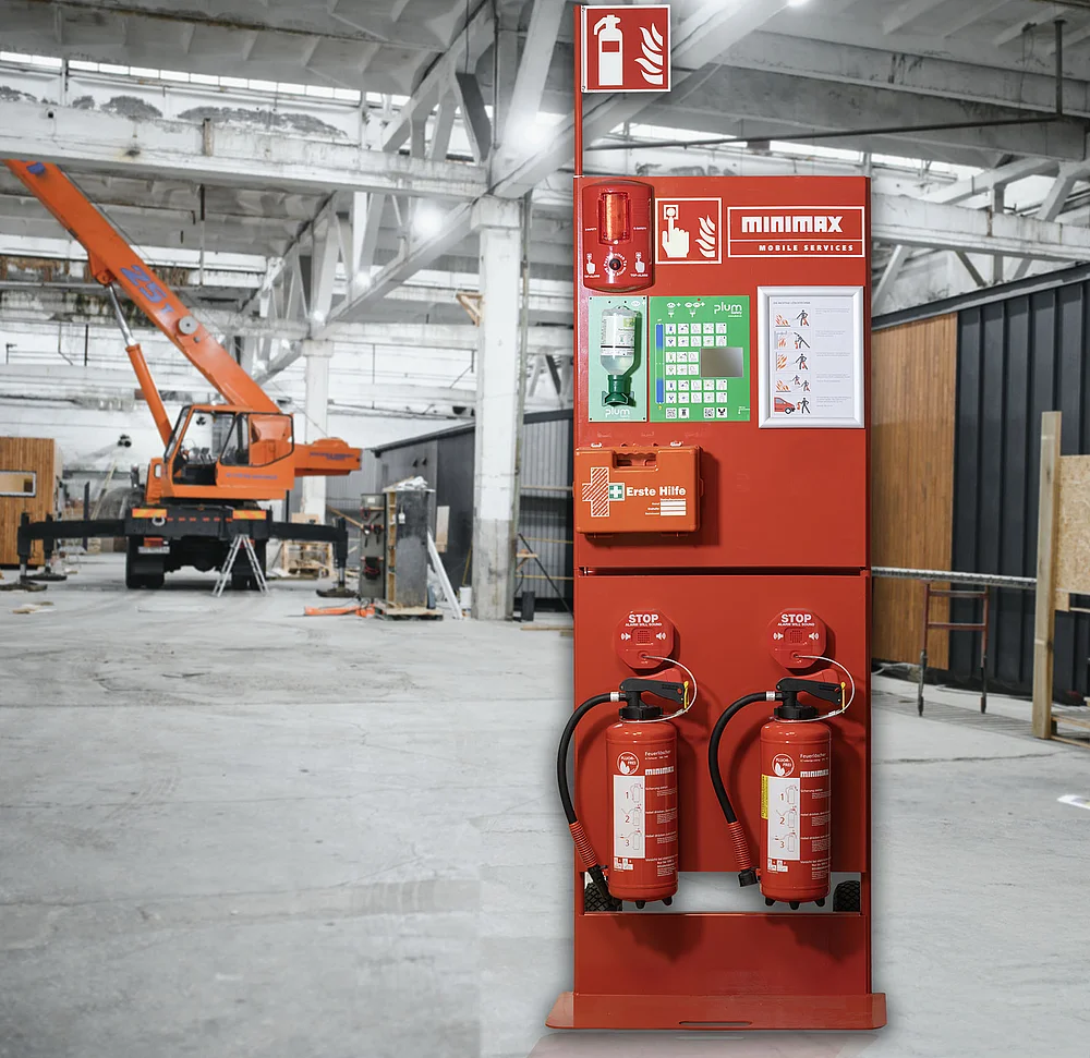 Mobile Brandschutzstation für alle Bereiche ohne fest installierte Brandschutzsysteme