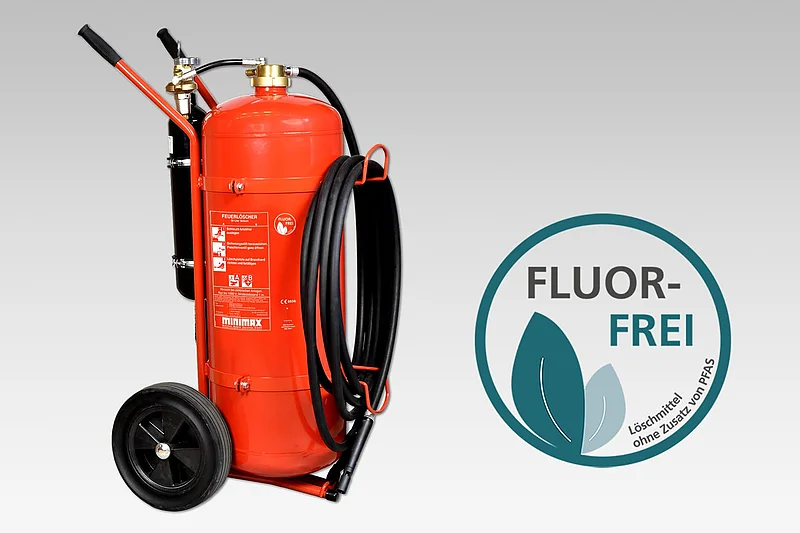 Fahrbares Schaum-Kartuschen-Feuerlöschgerät, PFAS-frei